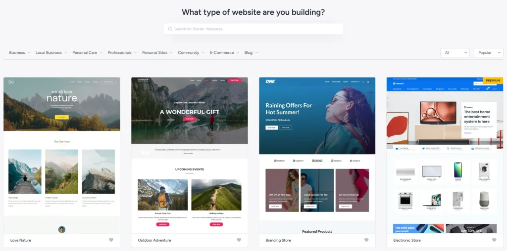 Astra Starter Sites