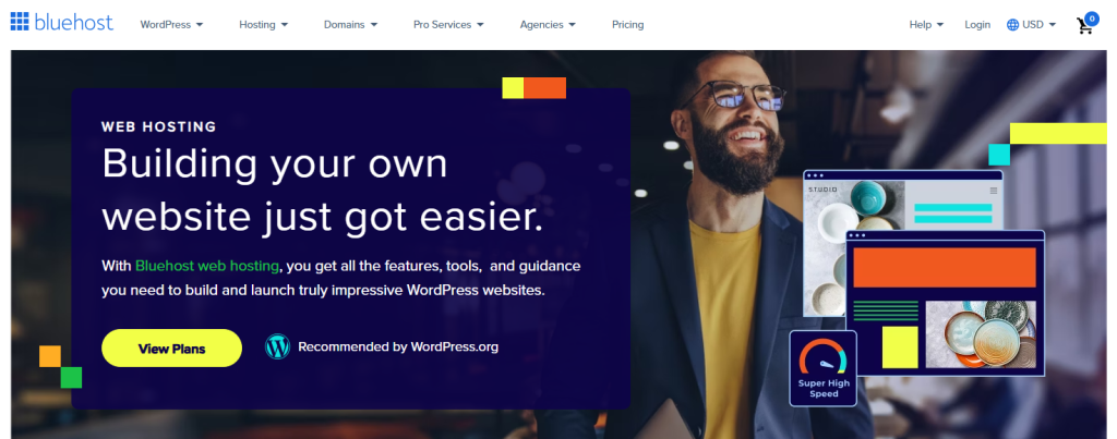 Bluehost – Best for WordPress Beginners