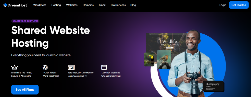 DreamHost – Best Monthly Billing Option