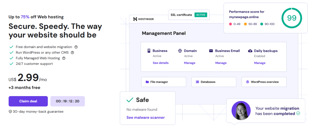 Hostinger – Best Overall Cheap Web Hosting