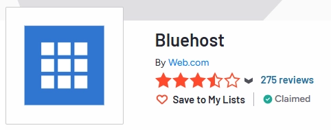 Bluehost G2 Ratings