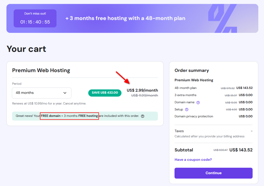 Hostinger Discounted Price