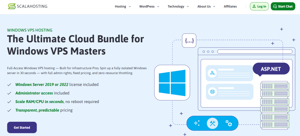 ScalaHosting Windows VPS Hosting Provider